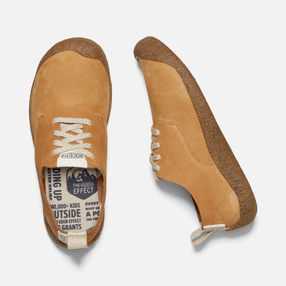 Dames Mosey Derby Leren Schoen Appel Kaneel-berken Scherp