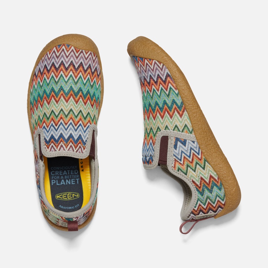 Scherpe Chevron-plaza Taupe Dames Howser Canvas Slip-on