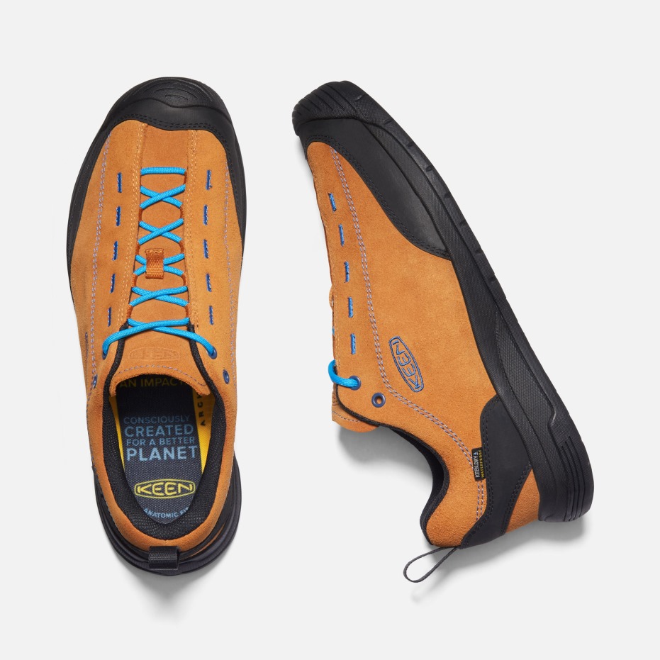 Heren Jasper Ii Waterdichte Suède Leren Sportschoenen Pompoen Spice-zwart Scherp