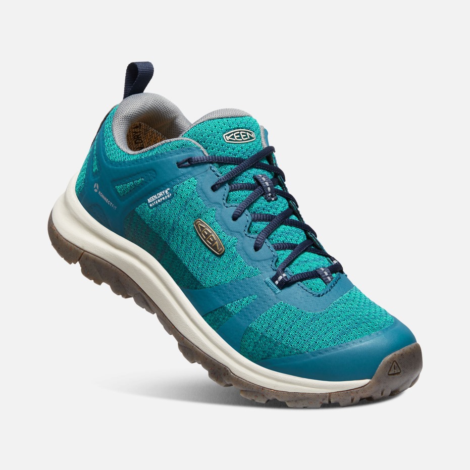 Terradora Ii Waterdichte Wandelsneakers Dames Blauw Koraalblauw Nights Enthousiast